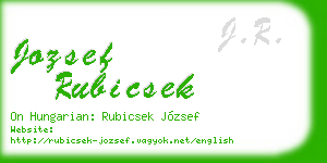 jozsef rubicsek business card